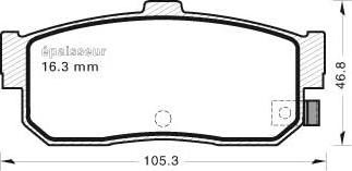 MGA 464 - Гальмівні колодки, дискові гальма autocars.com.ua