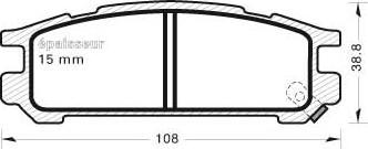 MGA 475 - Тормозные колодки, дисковые, комплект autodnr.net