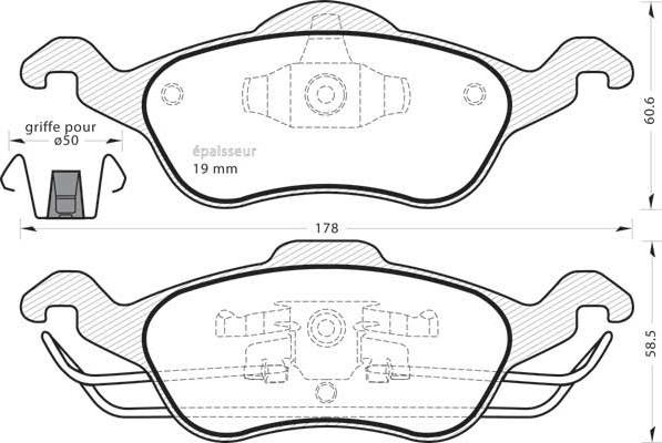 MGA 480 - Гальмівні колодки, дискові гальма autocars.com.ua