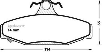 MGA 517 - Гальмівні колодки, дискові гальма autocars.com.ua