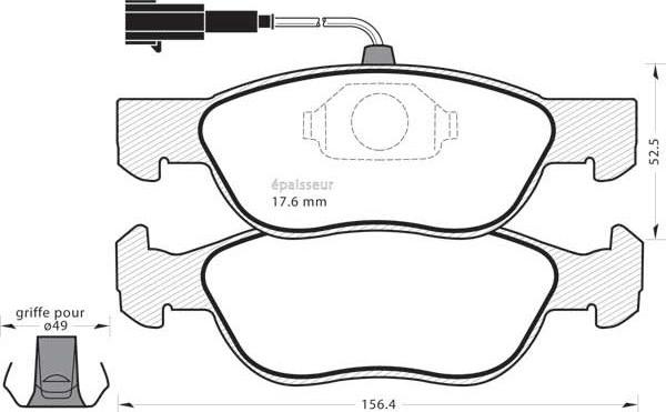 Woking 487322 - Гальмівні колодки, дискові гальма autocars.com.ua