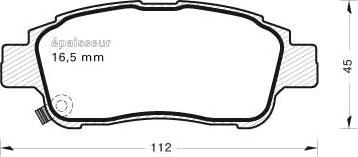 MGA 540 - Гальмівні колодки, дискові гальма autocars.com.ua