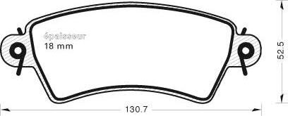 MGA 551 - Гальмівні колодки, дискові гальма autocars.com.ua