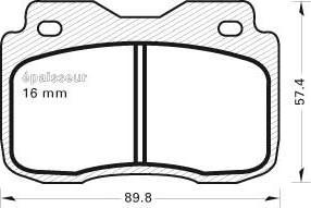 Löbro 31034 - Тормозные колодки, дисковые, комплект avtokuzovplus.com.ua