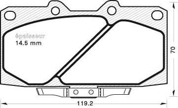 Spidan 32184 - Гальмівні колодки, дискові гальма autocars.com.ua