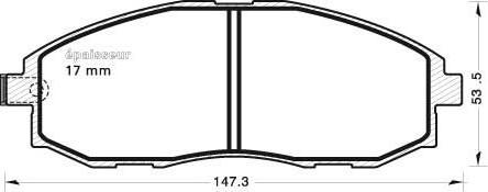 MGA 622 - Тормозные колодки, дисковые, комплект autodnr.net