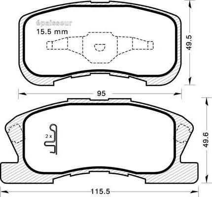 Advics G1N018T - Гальмівні колодки, дискові гальма autocars.com.ua