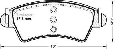 MGA 628 - Гальмівні колодки, дискові гальма autocars.com.ua