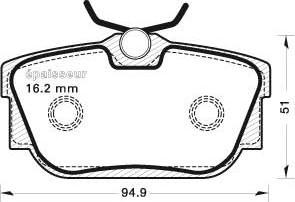 MGA 640 - Тормозные колодки, дисковые, комплект autodnr.net