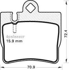 MGA 643 - Гальмівні колодки, дискові гальма autocars.com.ua