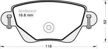 MGA 649 - Гальмівні колодки, дискові гальма autocars.com.ua