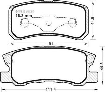 Opel 425390 - Гальмівні колодки, дискові гальма autocars.com.ua