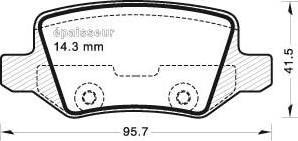 MGA 657 - Гальмівні колодки, дискові гальма autocars.com.ua