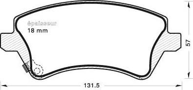 MGA 662 - Гальмівні колодки, дискові гальма autocars.com.ua