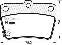 MGA 669 - Гальмівні колодки, дискові гальма autocars.com.ua