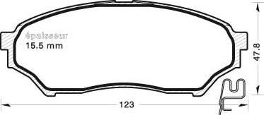 MGA 671 - Тормозные колодки, дисковые, комплект autodnr.net