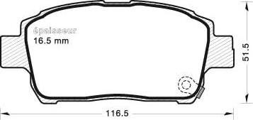 MGA 691 - Гальмівні колодки, дискові гальма autocars.com.ua