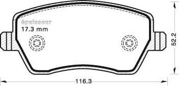 MGA 699 - Гальмівні колодки, дискові гальма autocars.com.ua