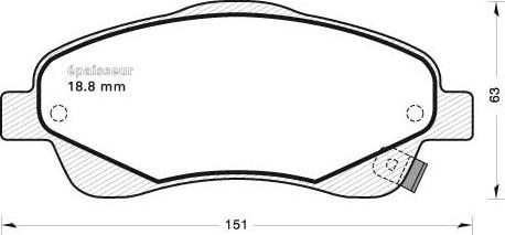 MGA 719 - Гальмівні колодки, дискові гальма autocars.com.ua