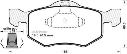 MGA 722 - Тормозные колодки, дисковые, комплект autodnr.net