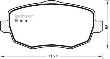 MGA 736 - Гальмівні колодки, дискові гальма autocars.com.ua