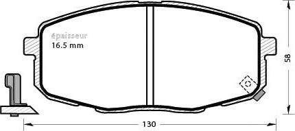 MGA 741 - Гальмівні колодки, дискові гальма autocars.com.ua