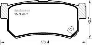 Herth+Buss Jakoparts J3610401 - Тормозные колодки, дисковые, комплект avtokuzovplus.com.ua