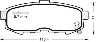 MGA 822 - Гальмівні колодки, дискові гальма autocars.com.ua