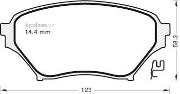 MGA 828 - Тормозные колодки, дисковые, комплект autodnr.net