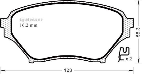 MGA 831 - Гальмівні колодки, дискові гальма autocars.com.ua