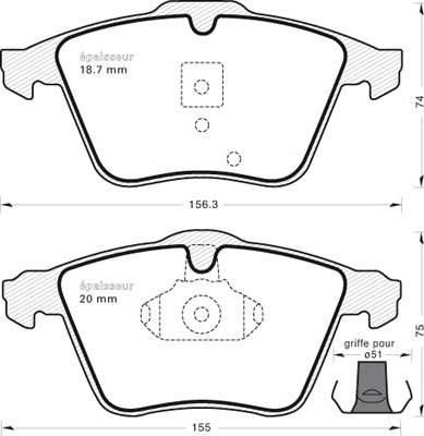 Magneti Marelli 363700201664 - Гальмівні колодки, дискові гальма autocars.com.ua