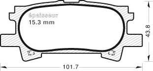 MGA 872 - Гальмівні колодки, дискові гальма autocars.com.ua