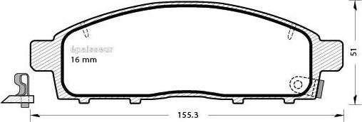 MGA 907 - Гальмівні колодки, дискові гальма autocars.com.ua