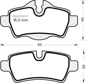 MGA 928 - Гальмівні колодки, дискові гальма autocars.com.ua