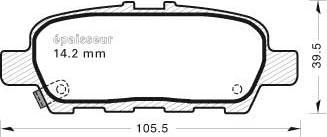 MGA 939 - Тормозные колодки, дисковые, комплект autodnr.net