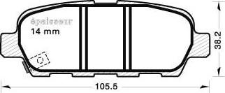 MGA 954 - Гальмівні колодки, дискові гальма autocars.com.ua