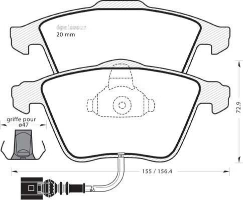 Akebono AN-7053K - Тормозные колодки, дисковые, комплект avtokuzovplus.com.ua