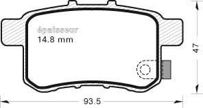 MGA 979 - Гальмівні колодки, дискові гальма autocars.com.ua