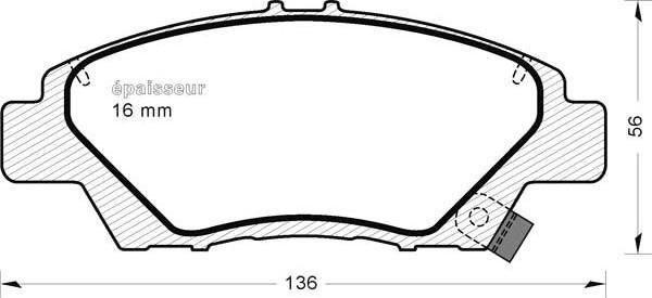 MGA 991 - Гальмівні колодки, дискові гальма autocars.com.ua