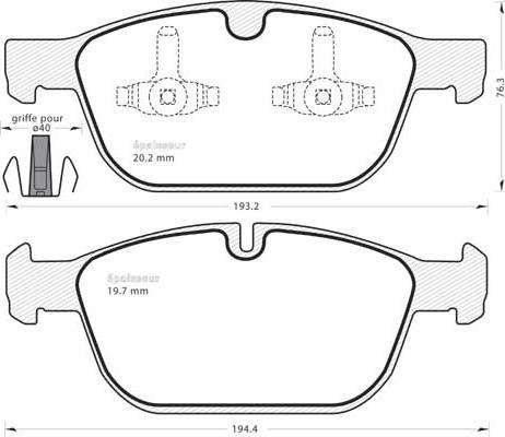 BOSCH BP1241 - Тормозные колодки, дисковые, комплект avtokuzovplus.com.ua