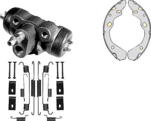 MGA K650316 - Комплект гальм, барабанний механізм autocars.com.ua