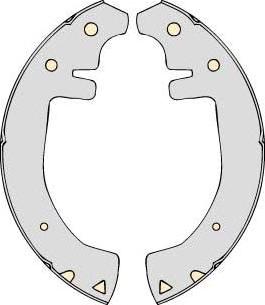 MGA M517 - Комплект тормозных колодок, барабанные autodnr.net