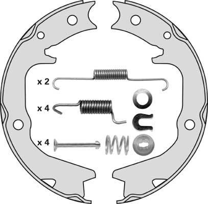 MGA M858R - Комплект тормозов, ручник, парковка autodnr.net