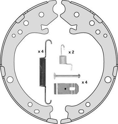 MGA M908R - Комплект гальм, ручник, парковка autocars.com.ua