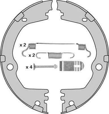 MGA M955R - Комплект гальм, ручник, парковка autocars.com.ua