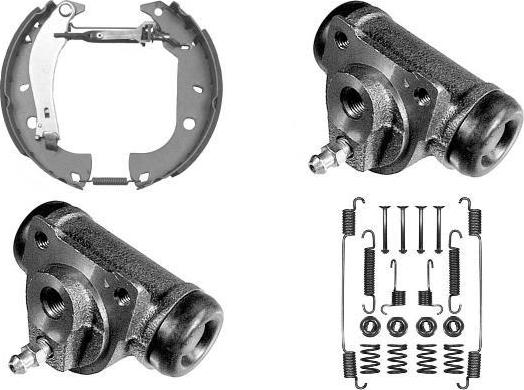 MGA PM635117 - Комплект гальм, барабанний механізм autocars.com.ua