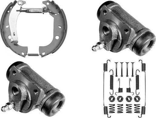 MGA PM635119 - Комплект гальм, барабанний механізм autocars.com.ua