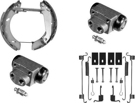 MGA PM675466 - Комплект гальм, барабанний механізм autocars.com.ua