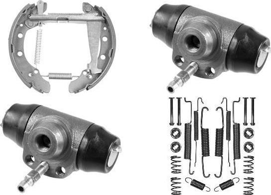 MGA PM717864 - Комплект тормозных колодок, барабанные autodnr.net