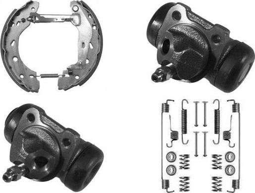 MGA PM803943 - Комплект гальм, барабанний механізм autocars.com.ua